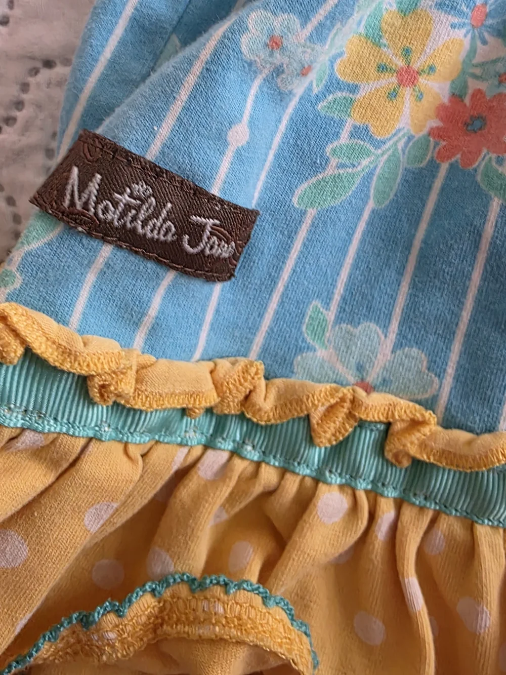 Matilda Jane Girls Size 2 Balloon Floral Twirl Dress Boutique Ruffle Cottagecore